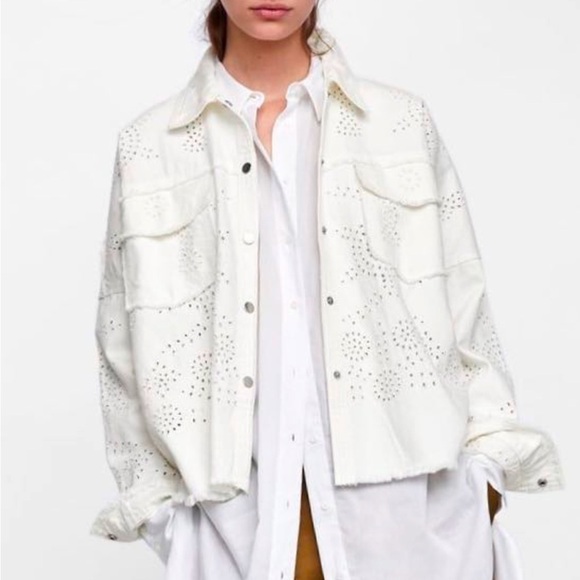 Zara white denim jacket - Picture 4 of 4